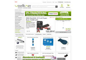 Screenshot der Shop-Webseite von voelkner - DIREKT GÜNSTIGER