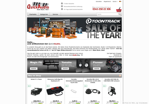 Screenshot der Shop-Webseite von QuickAudio