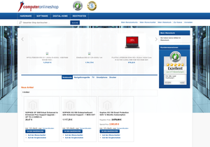 Screenshot der Shop-Webseite von computeronlineshop.net