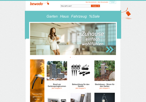 Screenshot der Shop-Webseite von bewado