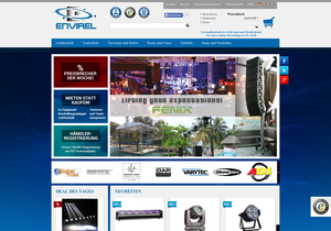 Screenshot der Shop-Webseite von ENVIREL