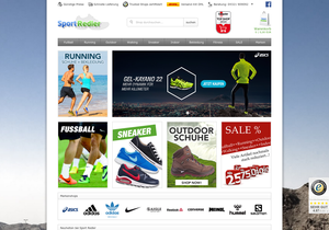 Screenshot der Shop-Webseite von SPORT REDLER