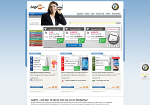 Screenshot der Shop-Webseite von LogiTel.de