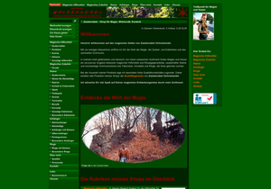 Screenshot der Shop-Webseite von Zaubernebel Onlinehandel