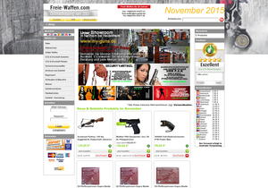 Screenshot der Shop-Webseite von Freie-Waffen.com