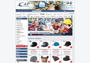 Screenshot der Shop-Webseite von CapUniverse