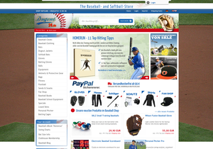 Screenshot der Shop-Webseite von www.dugout24.de