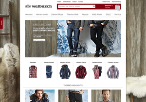 Screenshot der Shop-Webseite von Walbusch