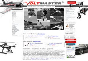 Screenshot der Shop-Webseite von VOLTMASTER.de
