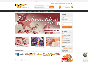 Screenshot der Shop-Webseite von stoffe-hemmers.de