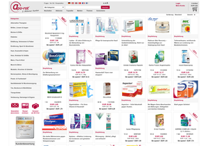 Screenshot der Shop-Webseite von apo-rot - Ihre Versandapotheke