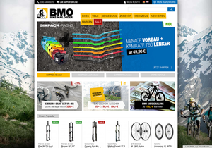Screenshot der Shop-Webseite von BMO Bike-Mailorder