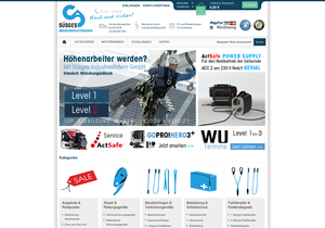 Screenshot der Shop-Webseite von Industrieklettershop.de