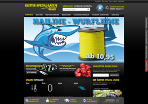 Screenshot der Shop-Webseite von Kletter-Spezial-Laden