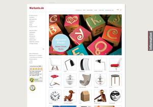 Screenshot der Shop-Webseite von Markanto Designklassiker UG