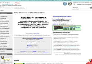 Screenshot der Shop-Webseite von KVM-Switch Versand GmbH