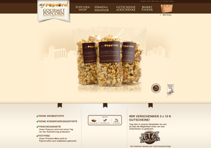 Screenshot der Shop-Webseite von my Popcorn