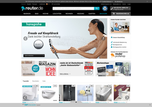 Screenshot der Shop-Webseite von Reuter Badshop