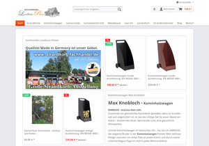Screenshot der Shop-Webseite von Fachhandel Landhaus Pülsen