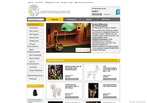 Screenshot der Shop-Webseite von Lichthausgalerie