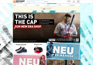 Screenshot der Shop-Webseite von DefShop