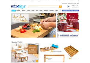 Screenshot der Shop-Webseite von Relaxdays