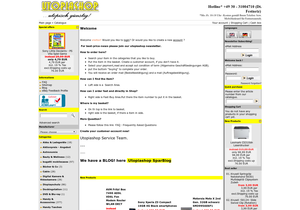 Screenshot der Shop-Webseite von Utopiashop