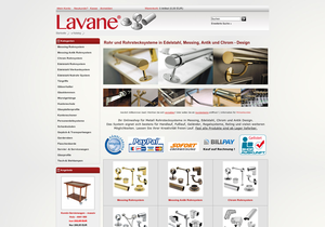Screenshot der Shop-Webseite von Lavane.de