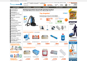 Screenshot der Shop-Webseite von ReinigungsBerater