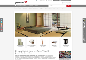 Screenshot der Shop-Webseite von Japanwelt