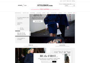 Screenshot der Shop-Webseite von STYLEBOP.com