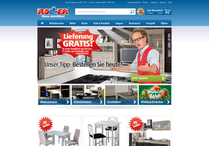 Screenshot der Shop-Webseite von Roller
