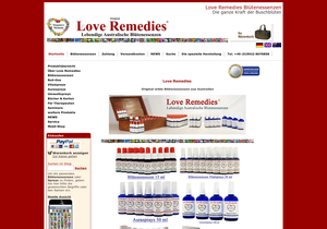 Screenshot der Shop-Webseite von love-remedies-shop.de