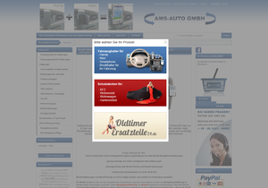 Screenshot der Shop-Webseite von AMS Auto GmbH