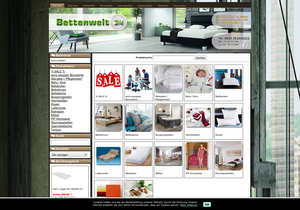 Screenshot der Shop-Webseite von Bettenwelt24