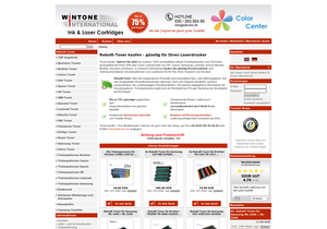 Screenshot der Shop-Webseite von Wintone International