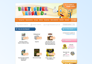 Screenshot der Shop-Webseite von Brettspielversand