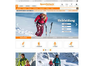 Screenshot der Shop-Webseite von SportScheck GmbH