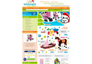 Screenshot der Shop-Webseite von Spielzeug24