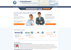 Screenshot der Shop-Webseite von ShopAuskunft.de