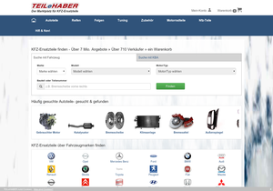 Screenshot der Shop-Webseite von TEILeHABER GmbH