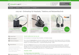 Screenshot der Shop-Webseite von CMP NET