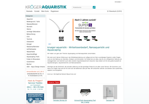 Screenshot der Shop-Webseite von krueger-aquaristik