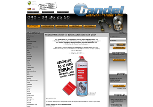 Screenshot der Shop-Webseite von Bandel-Online