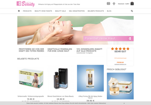Screenshot der Shop-Webseite von Swisa Beauty Kosmetikvertrieb