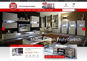 Screenshot der Shop-Webseite von Möbel AKUT GmbH