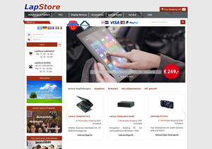 Screenshot der Shop-Webseite von LapStore.de