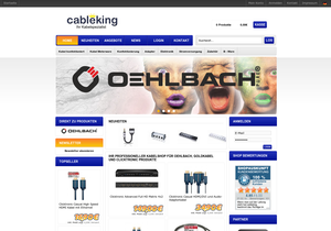 Screenshot der Shop-Webseite von cableking