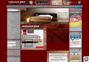 Screenshot der Shop-Webseite von Teakwoodstore24 Furniture Trade