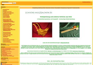 Screenshot der Shop-Webseite von Schoene-Holzsachen.de